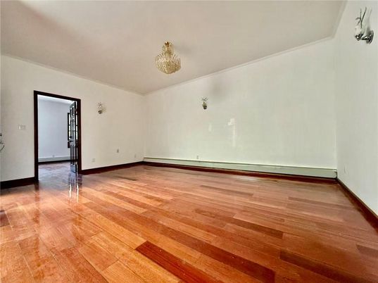 Chandelier, Empty room, Interior, Wood Texture Flooring