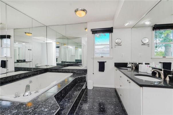 Bathroom, Dual Sink Vanities, Glass Shower, Interior