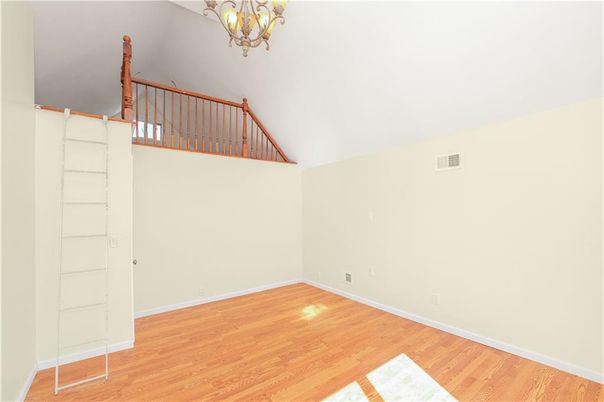 Chandelier, Empty room, Interior, Wood Texture Flooring