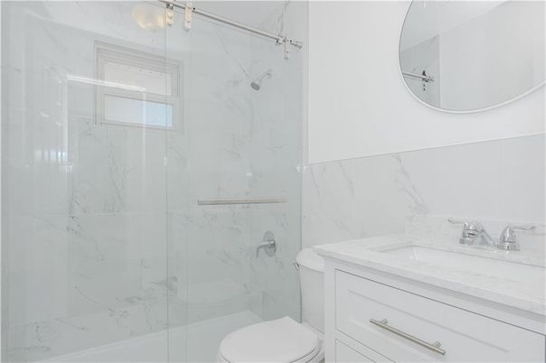 Bathroom, Glass Shower, Interior, Marble Walls