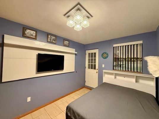 Bedroom, Chandelier, Interior