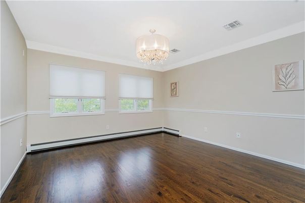 Chandelier, Empty room, Interior, Wood Texture Flooring