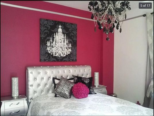 Bedroom, Chandelier, Interior