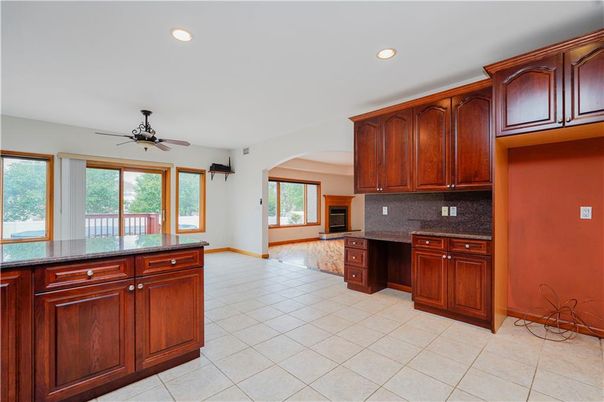 Empty room, Interior, Kitchen, Recessed Lighting