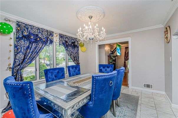 Chandelier, Dining room, Interior, Marble