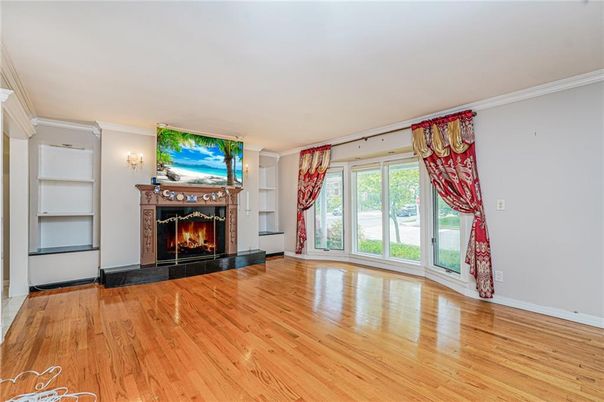 Empty room, Fireplace, Interior, Wood Texture Flooring
