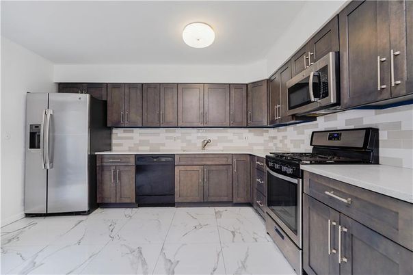 Interior, Kitchen, Marble, Stainless Steel Appliances