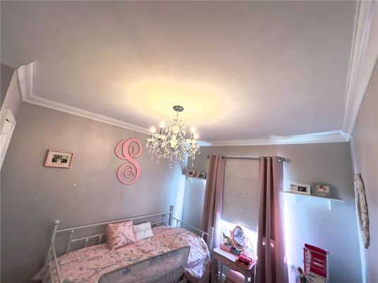 Bedroom, Chandelier, Interior