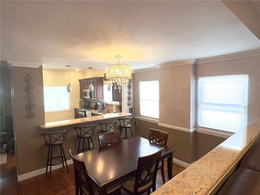Chandelier, Dining room, Interior, Kitchen, Pendant Lights, Wood Texture Flooring