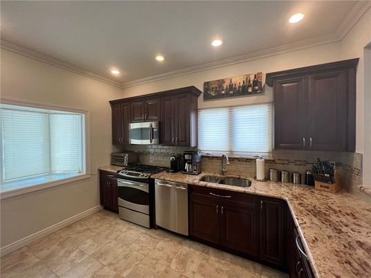 Interior, Kitchen, Recessed Lighting, Stainless Steel Appliances