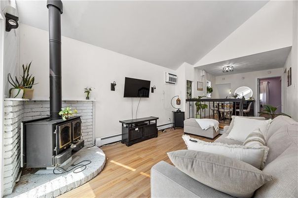Dining room, Fireplace, Interior, Living room, Wood Texture Flooring