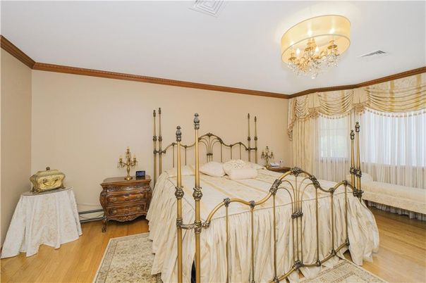 Bedroom, Chandelier, Interior, Wood Texture Flooring