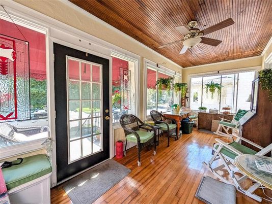 Dining room, Interior, Sun Room, Wooden Ceilings, Wood Texture Flooring