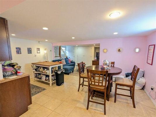 Dining room, Game Room, Interior, Living room, Recessed Lighting