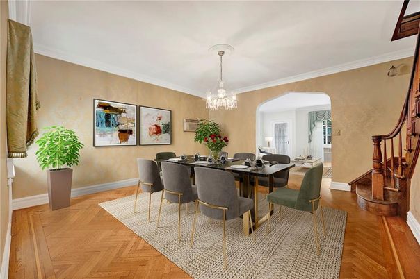 Chandelier, Dining room, Interior, Pendant Lights, Wood Texture Flooring