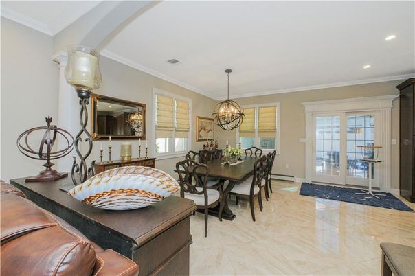 Chandelier, Dining room, Interior, Recessed Lighting