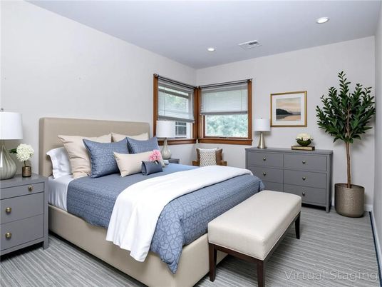 Bedroom, Interior, Recessed Lighting