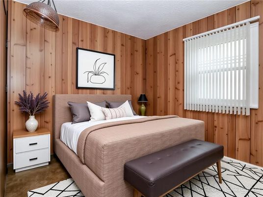 Bedroom, Interior, Wooden Walls