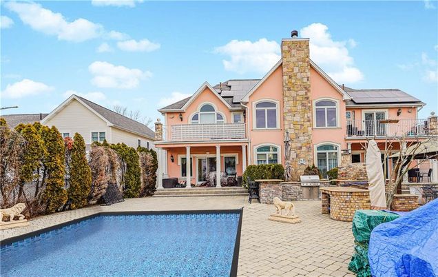 Exterior, Facade, Pool, Solar Panels, French Provincial