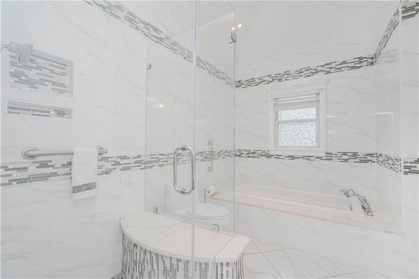 Bathroom, Glass Shower, Interior, Marble Walls