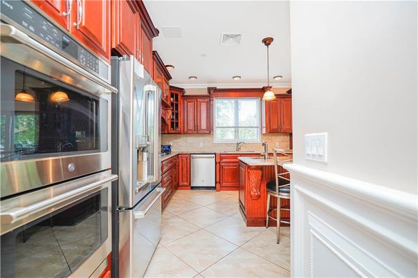 Interior, Kitchen, Pendant Lights, Recessed Lighting, Stainless Steel Appliances