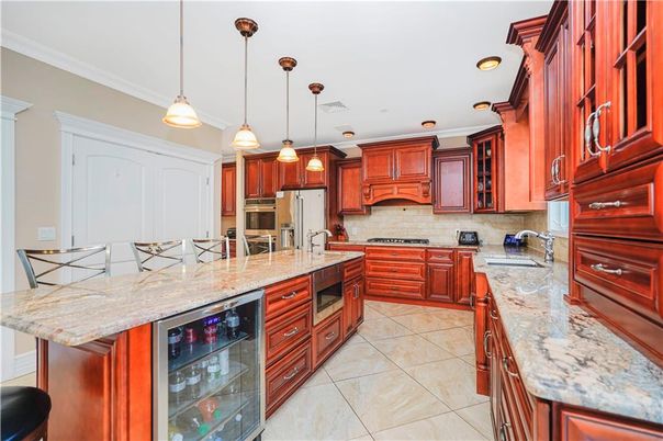 Interior, Kitchen, Pendant Lights, Recessed Lighting, Stainless Steel Appliances