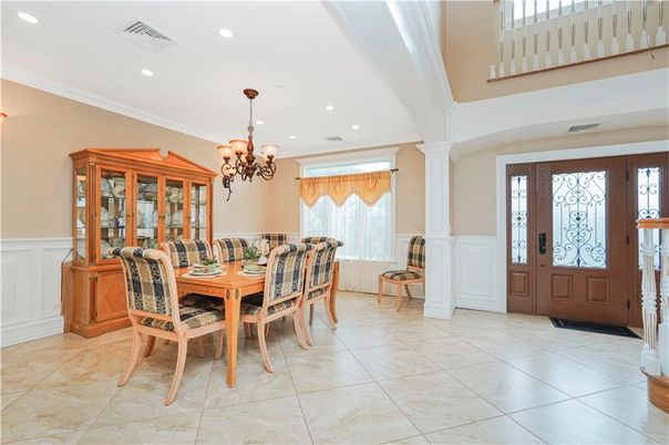 Chandelier, Dining room, Interior, Recessed Lighting