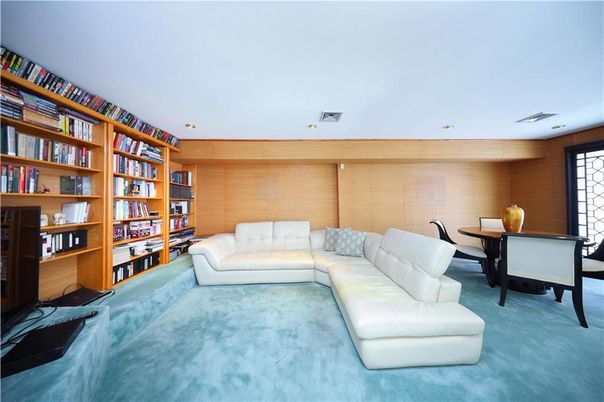 Home Office, Interior, Recessed Lighting, Wooden Walls
