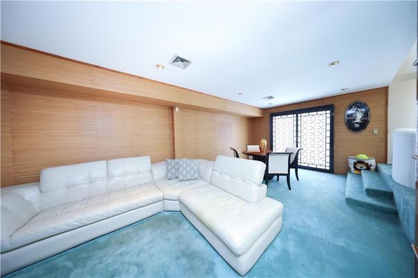Dining room, Interior, Recessed Lighting, Wooden Walls