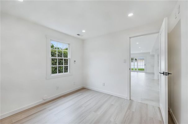 Empty room, Interior, Marble, Recessed Lighting, Wood Texture Flooring