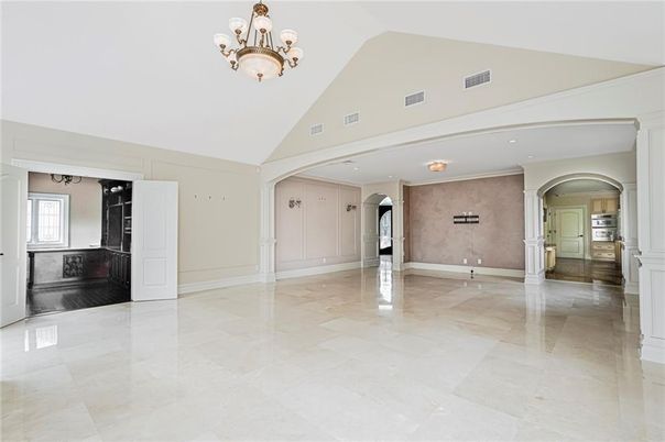 Chandelier, Empty room, Interior, Recessed Lighting