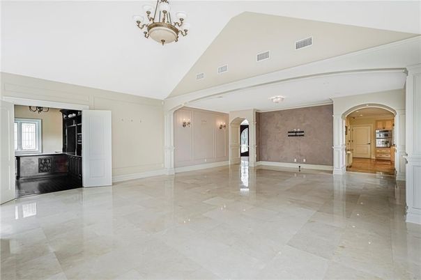 Chandelier, Empty room, Interior