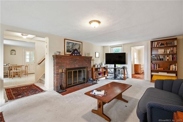 Dining room, Fireplace, Interior, Living room