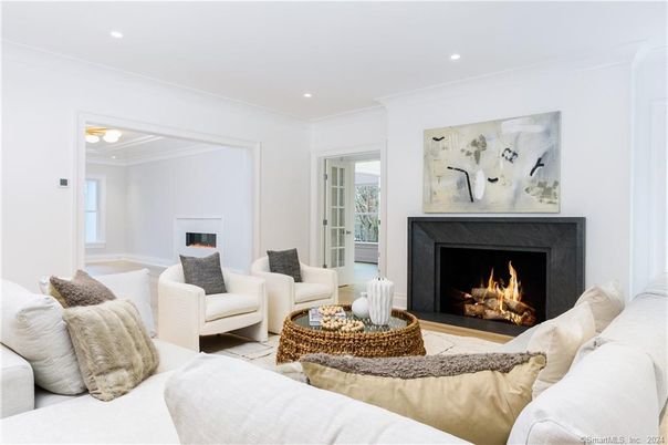 Fireplace, Interior, Living room, Recessed Lighting