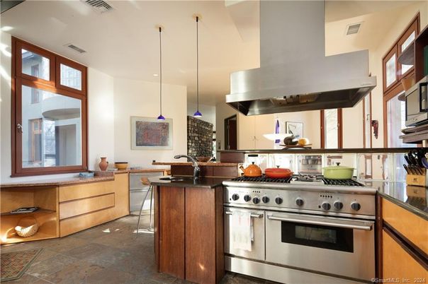 Interior, Kitchen, Pendant Lights, Stainless Steel Appliances