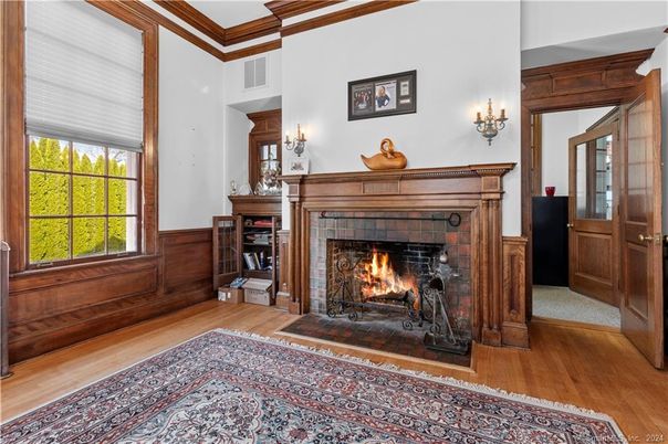 Fireplace, Interior, Wood Texture Flooring