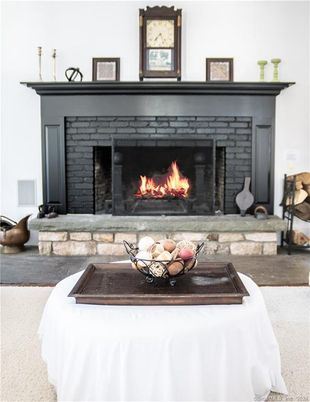 Bedroom, Fireplace, Interior