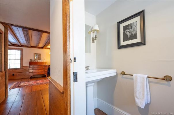 Bathroom, Interior, Wooden Beams, Wooden Ceilings, Wood Texture Flooring