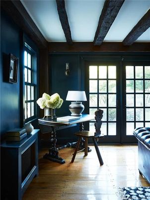 Home Office, Interior, Wooden Beams, Wood Texture Flooring