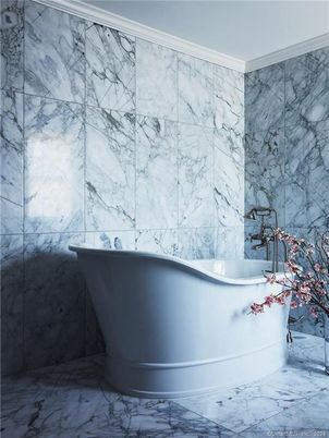 Bathroom, Free Standing Baths, Interior, Marble, Marble Walls