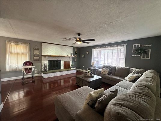 Fireplace, Interior, Living room, Stone Walls, Wood Texture Flooring