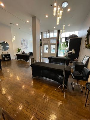 Home Office, Interior, Living room, Pendant Lights, Recessed Lighting, Wood Texture Flooring