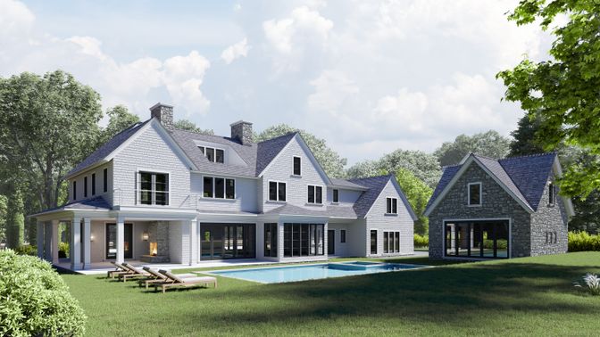 Backyard, Exterior, Facade, Pool, Farmhouse