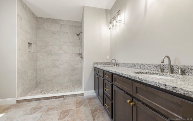 Bathroom, Dual Sink Vanities, Interior, Marble Walls