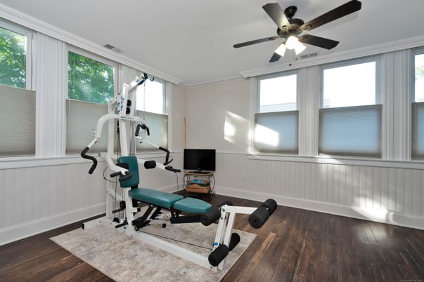 Fitness Equipment, Interior, Wood Texture Flooring