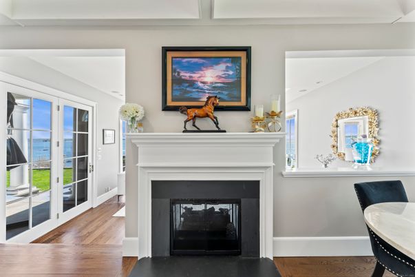 Fireplace, Interior, Wood Texture Flooring