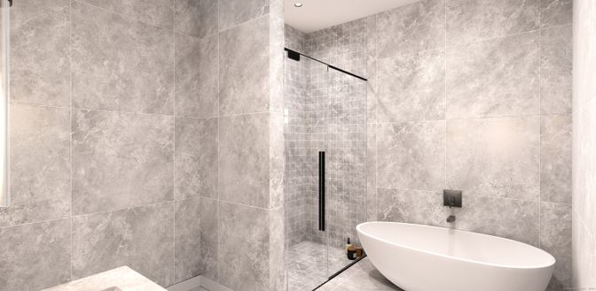 Bathroom, Free Standing Baths, Interior, Recessed Lighting