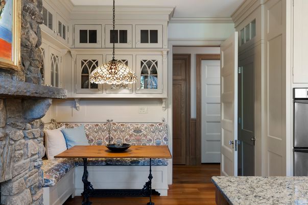 Interior, Pendant Lights, Stone Walls, Wood Texture Flooring