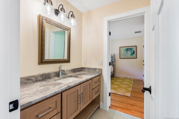 Bathroom, Dual Sink Vanities, Interior, Wood Texture Flooring