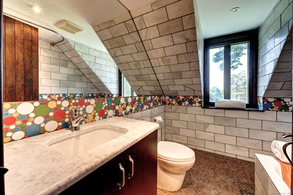 Bathroom, Interior, Stone Walls